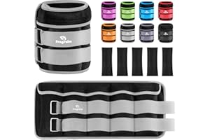 Fragraim Pesi per Caviglie Regolabili, Polsiere Pesi 1-1,5/2/3/4/5/6/8/10 kg Coppia con Coppia con Peso Rimovibile per Jogging, Ginnastica, Aerobica, Terapia Fisica, Allenamento di Resistenza