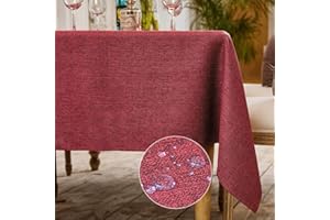 WAITER TREE Tovaglia Impermeabile Tovaglia Quadrata in Effetto Lino per Cucina Ristorante