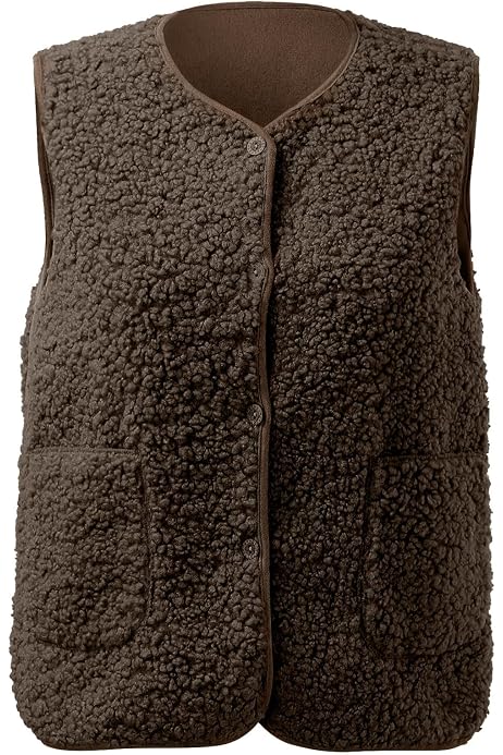 Lucie - Leo-Print Bouclette-Weste Für Damen