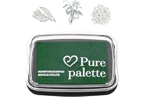 Fatiya Tampons encreurs pour tampon, tampon encreur permanent en tissu, empreintes de doigts, tampon encreur lavable pour travaux manuels en papier et bois (vert)