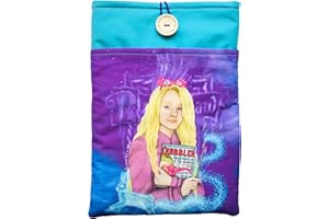 Acariciando Papel Con Historias Funda artesanal grande para libros y tablets de Luna Lovegood, Harry Potter + marcapáginas regalo, algodón ecológico, acolchada, con bolsillo frontal y botón, Rosa