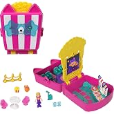 Popcorn themed Kitten Cinema mini game set with Polly Pocket mini doll and accessories, micro doll and kitty fig