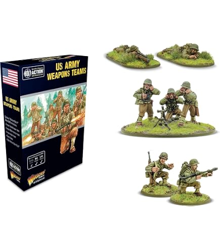 Warlord Games Bolt Action: Equipos De Bazooka Y Mortero Ligero De Paracaidistas Estadounidenses (1944-45), Miniaturas De Metal 28 Mm Bolt Action Airborne 1944