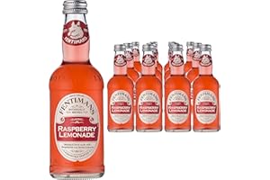 Fentimans Raspberry Lemonade - Botanically Brewed Soft Drink - Exquisitely Crafted & Refreshing Soft Drinks Soft Drinks - Gluten-Free and Vegan Friendly Soft Drinks - 12 x 275ml Bottles