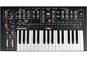 MOOG Messenger - Next-Gen Monophonic Analog Keyboard Synthesizer with 32 Keys, 64-Step Sequencer, 256 Presets and RES BASS Compensation