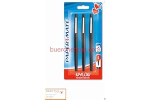 Paper Mate Flair Original Fibre Tip Pen Medium 1.0mm - Black (Pack of 3)