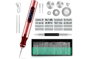 WINLOAD Elektrischer Gravierstift, DIY Gravur Werkzeug Set, Gravierwerkzeugsatz, USB Wiederaufladbar, Tragbare Kabellos Gravurwerkzeug, für DIY Schmuck Metall Glas Kunststoff Holz Keramik Stein Gravur