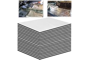 Wlihahancp 20 tappetini isolanti auto, 40 x 25 cm, autoadesivi, ignifughi, resistenti all'umidità, impermeabili (5 mm)