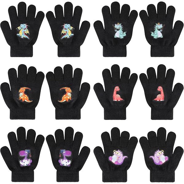 Gants D’Hiver Enfants – Lot De 7 Paires En Coton Élastique – Pour Garçons Et Filles 3 à 10 Ans – Multi-couleurs