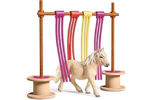 SCHLEICH 42484 Pony Flattervorhang, ab 3 Jahren, Farm World - Spielset, 11 Teile