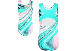 HUAANIUE Mädchen Kinder Gymnastikanzug Trikots Ärmelloses Tanzkostüm 3-14 Jahre