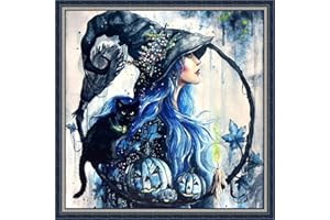 Joy Sunday 11CT Kit Punto a Croce Timbrato Fai-da-te Ricamo Linea Completa di Kit Iniziali Per Ricamo Prestampato Per Principianti -Ragazza Magica 60cm × 60cm