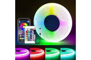 LRGBST 5V USB RGB COB LED Streifen, 3M Dimmable Rgb COB LED band with Bluetooth App und Fernbedienung für Home Dekoration Beleuchtung