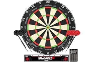 ‎WINMAU WINMAU Dartscheibe - Blade 6 | Blade 360 Dartscheibe - Triple Core Carbon Serie - Professionelle PDC-Dartscheibe mit Offiziellen Turnierspezifikationen für Dartbegeisterte