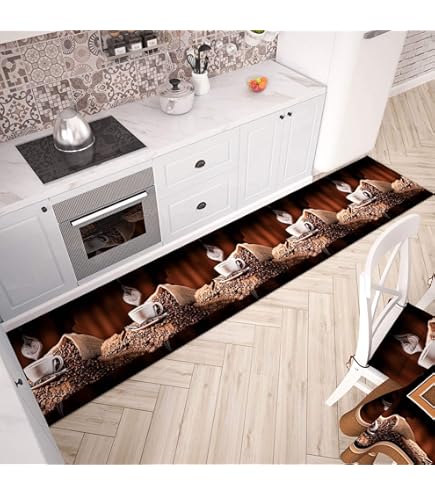 Tappeto Cucina Antiscivolo Sprinty - Passatoia 50x230 Cm Men&ugrave; Stampato | Antimacchia, Lavabile E Made In Italy