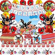 Kit Completo Decorazione Festa Bing - 92 Pezzi Con Palloncini, Tovaglia, Stoviglie E Accessori Per Compleanno Bambini - Foto 2