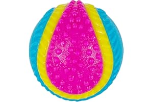 AVANZONA Pelotas para Perros Ciegos 5 Sentidos, Vista, Oído, Tacto, Olfato, Gusto. Pelota con Sonido para Perros Pequeños Medianos Grandes. 8CM.