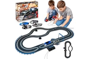 ATLASONIX Slotcar Rennbahn Sets - Slotcars, Rennbahnen & Zubehör Elektrische Rennbahn, Elektrische Carrerabahn für Mädchen Jungen im Alter von 8-12 Jahren, Doppelte Elektrische Rennbahn für Kinder ab 5 Jahren