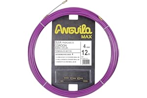 Anguila Max | Guida Passacavi | Terminali misti | Acciaio + Nylon | Colore Viola | Diametro 4 mm | 12 metri