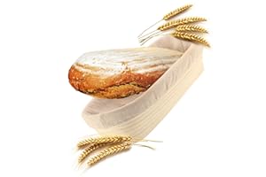 Robin Goods® Cesto per fermentazione con inserto in lino lavabile - cesto per fermentazione in vimini naturale - forma ovale per pane (Cestino di fermentazione ovale - 1 pezzo)