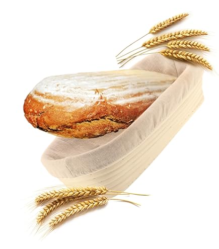 Sweieoni Linnen inzetstuk voor fermentatiemandjes, rond, 6 stuks, rond, linnen inzetstuk, broodmanddeksel, overtrek, broodzak, Proofing Basket, doek, natuurlijke rotan mand, cover, voor brood