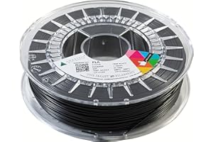 PLA SMARTFIL- Filamento para impresión 3D | ácido poliláctico | Gran facilidad de impresión | Peso: M (750g) | Diámetro: 1.75 mm | Color: True black