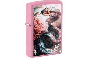 Zippo Sturmfeuerzeug - Animals - Mazzi, Pink Matte, Color Image - Nachfüllbar - Wiederverwendbar - Windfestes Design - Geschenkbox - Made in USA