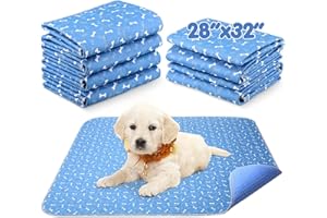 NAMALU 6 Pezzi Cuscinetti per Pipì per Cani Lavabili Pad per Pipì Riutilizzabili Fodere per Gabbie Assorbenti Impermeabili a Strati Cuscinetto per Parto da Casa Viaggio (Blu, 70 x 80 cm)