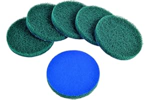Kichwit 6-Pack Replacement Scrub Pads, Super Abrasive, Green (5 Inch)