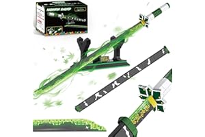 Jorumo Dämonentöter-Schwerter, kompatibel mit Lego-Sets für Erwachsene und Kinder, 39-Zoll-Shinazugawa-Sanemi-Schwert-Baustein mit Scheide und Ständer, Katana-Dämonentöter-Geschenk, 788 Teile