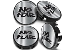 SkinoEu Compatibile con Coprimozzo VW 65mm Copricerchi Tappi Ruota Cerchi Lega Ricambio Nero Argento No Fear CVZ 4