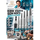 Transformacion Bits Uzatmalı 6'lı Ters Kılavuz Seti Saf &Ccedil;elik Kırık Yalama Vida Cıvata S&ouml;k&uuml;c&uuml; &Ccedil;ıkarıcı Aparat Takımı 722457