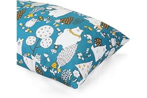 BILLION XIN Kopfkissen Kleinkind mit Kissenbezug - weich Bio Baumwolle Kissen Kinder zum Schlafen - Atmungsaktiv Bedding Kleinkind Kopfkissen - Baby Kinderkopfkissen für Kleinkinder - 33x46 cm Kinderkissen