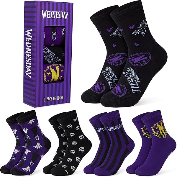 Elbenwald Wednesday Schal - Nevermore Academy Design Mit Schulwappen