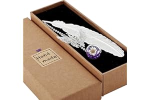 Toirxarn Segnalibro in Metallo a Forma di Piuma con Ciondolo Farfalla – Regalo Originale e Personalizzato per Donna, Mamma, Insegnante o Compleanno – Perfetto per Festa della Mamma o Lettura