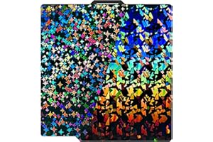 WEFUIT JUUPINE Upgraded 257x257mm H1H Build Plate for Bambu Lab A1 X1 X1C X1E P1P P1S, Double Sided Textured Flake+Galaxy Spring Steel Sheet Flexible Plate for Bambu Lab 3D Printers