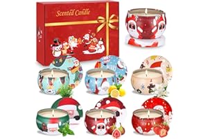 Kureny 6 Stück Duftkerze Weihnachten Geschenk set, Christmas Scented Candles Gift Set, Scented Candles Christmas, Christmas Candle, Weihnachtsgeschenke für Frauen,Kerzen Geschenk für Weihnachten