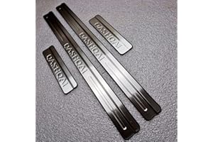 ENFILY 4 pezzi di protezione per davanzale della porta esterna dell'automobile per Nissan QASHQAI J10 J11 2016-2022, copertura per strisce di pedale di benvenuto, adesivi decorativi per lo styling