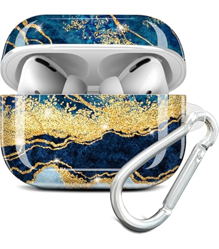 Coque Silicone AirPods Pro – Design Marbré Rose Gold Avec Porte-clés – Compatible Charge Sans Fil Et Antichoc