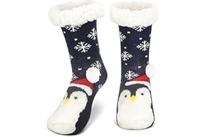 Tolumo Slipper Socks for Women Heat Holding Fluffy Sock Knitted Fuzzy Bed Slippers One Size Non Slip