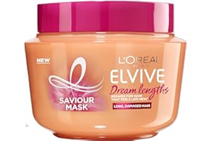L'Oreal Paris Elvive Dream Lengths Hair Mask, Nourishing & Strengthening Treatment, Enriched with Castor Oil, For Long, Damaged Hair 300ml