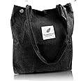 Street27® Korean Canvas Corduroy Tote Bag Casual Work Shoulder Handbags | Multi-Purpose Bag |Sturdy Canvas Bag with Large Capacity | Shopping Bag for Office, College & Daily Use