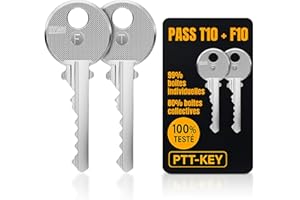 PTT-KEY 1 clé boite individuelle + 1 clé boite collective. T10+F10. Ouvre 99% boites Individuelles + 80% des batteries d’immeubles. Contactez nous en cas de doute.