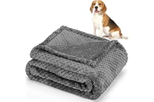Nobleza Dog Blanket 100x80cm Fluffy Fleece Pet Blankets for Cat Puppy Washable Soft Warm Kitten Sleep Mat Bed Pad Grey