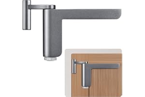 DREYOO Serrure de porte pour porte intérieure, adaptée aux portes universelles, mini serrure de porte, facile à installer sans perçage, pas de vis nécessaires, assemblage simple (Grey)