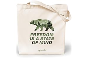 Loxato Tote Bag Aesthetic - Borsa Shopper Cotone 220g/m2 35x42cm - Borsa Tela Donna - Borse Shopper Tela - Extra Largo 8cm