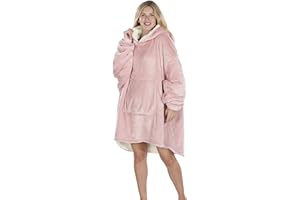 VICEROY BEDDING Oversized Hoodie Blanket Women Ultra Plush Fleece with Soft Sherpa Reversible Warm Cosy Comfy Wearable Hooded Giant Sweatshirt Throw for Girls Adults Men Boys Kids Big Pocket