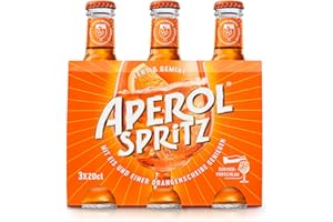‎APEROL APEROL SPRITZ l Liköre italienischer Aperitif servierfertig, italienischer Aperitif oder als Cocktail, 10,5% Vol. 3 x 0,200 l
