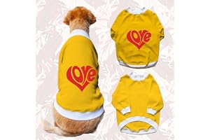 Ruse 'Basics' Love Patch Printed Crew Neck Full Sleeve Sweatshirt for Dogs (Red/XXS)