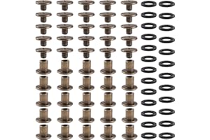 YIXISI 25 Set M5x6mm Chicago Vis AssBronzetiment Kit, Rivets pour Cuir CrucifBronzeme, Vis de Reliure, pour DIY, DécBronzeation de Cuir, Réparation de Reliure, Bronze